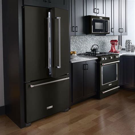 black stainless steel appliances with plum cabinets|black stainless steel cabinet color schemes.